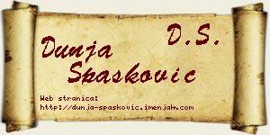 Dunja Spasković vizit kartica